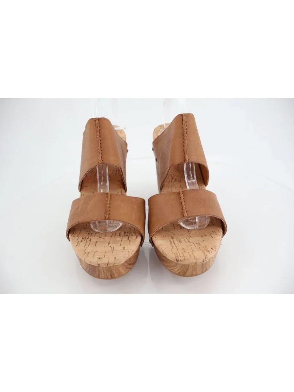 Kork-Ease Womens Darra Sandals Platform Block Heel Brown Slide Slip On Wooden 11
